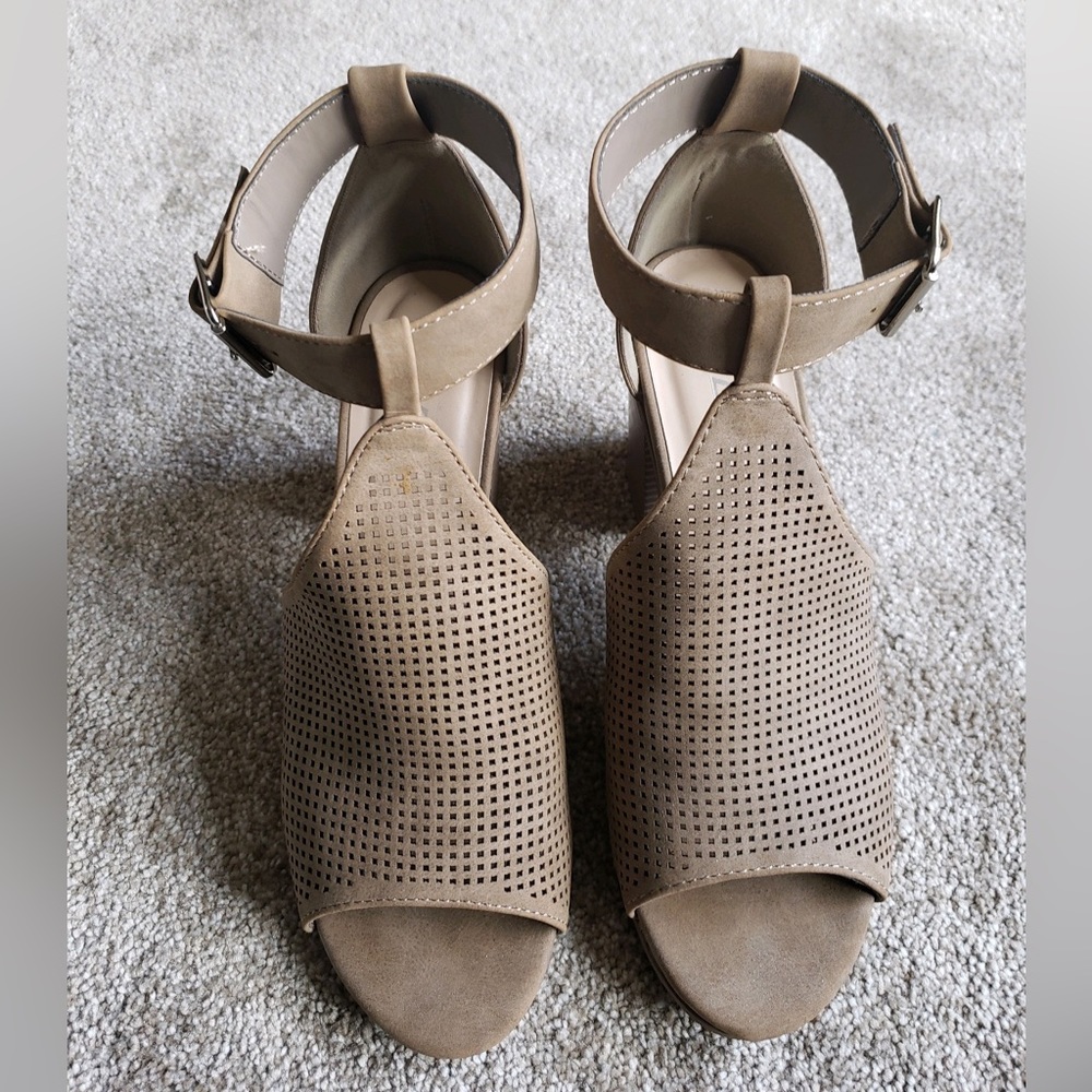 SODA open toe heels